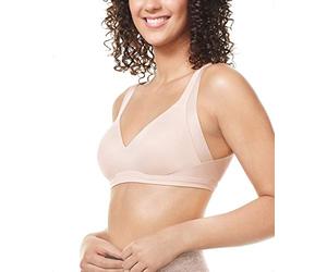 Warner's Women's No Side Effects Underarm and Back-Smoothing Comfort Wireless Lightly Lined T-Shirt Bra Ra2231a, Rosewater, M