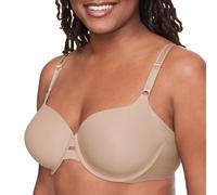 Warner's Women's No Side Effects Underarm-Smoothing Comfort Underwire Lightly Lined T-Shirt Bra 1356, Opaque, Toasted Almond, 36C
