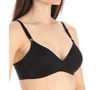 Warner's Women's No Side Effects Underarm-Smoothing Comfort Wireless Lightly Lined T-Shirt Bra 1056, Black, 38B
