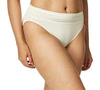 Warner's Women's Plus Size No Pinching No Problems Dig-Free Comfort Waist with Lace Microfiber Hi-Cut 5109j, Vanilla, Large