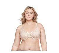 Warner's Women's Signature Cushioned Support and Comfort Underwire Unlined Full-Coverage Bra 35002a, Butterscotch Vine Floral, 42D