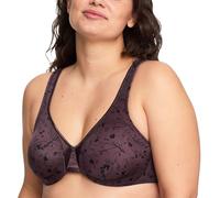 Warner's Women's Signature Cushioned Support and Comfort Underwire Unlined Full-Coverage Bra 35002a, Burgundy Soft Vines, 36C