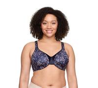 Warner's Women's Signature Cushioned Support and Comfort Underwire Unlined Full-Coverage Bra 35002a, Evening Blue Printemps Floral, 36C