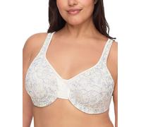 Warner's Women's Signature Support Cushioned Underwire for Support and Comfort Underwire Unlined Full-Coverage Bra 35002a, Ivory Mist Ink Floral, 42D