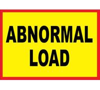 Warning Abnormal Load Vehicle Lorry HGV Trailer Vehicle Sign Self Adhesive Sticker A3 420mm x 297mm