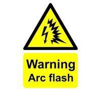 Warning arc Flash Safety Sign - 3mm Aluminium Sign (600mm x 400mm)