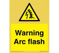 Warning Arc flash Sign - 75x100mm - A7P