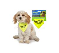 Warning Bandana Respect My Space Yellow Small/medium 10cm