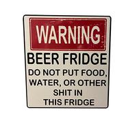 Warning Beer Fridge Magnet, Funny Beer Fridge Magnet, Refrigerator Magnets Stickers DO NOT Put Food, Water, OR Other Shit in This Fridge