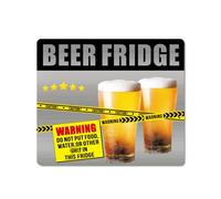 Warning Beer Fridge Magnet, Funny Warning Sign Beer Stickers,Magnet Stickers DO NOT Put Food, Water, OR Other in This Fridge,Beer Fridge Sign Magnet for Man Cave Gift