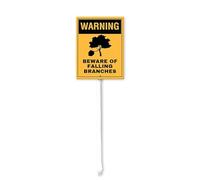 Warning Beware of Falling Branches Yard Sign With Stakes 8 x 12 inch,Aluminum Sign for Home Farm Decor Outdoor Street Warning Sign
