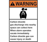 Warning Carbon Dioxide Gas Gas Warning Metal Sign Tin Signs Aluminum for Outdoors Use Yard Farm Fence Home Wall Decor 8x12 inch