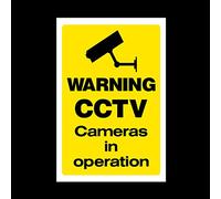 Warning CCTV Cameras in operation Plastic Sign - Security, Camera, Closed Circuit TV, Warning Safety (MISC32)