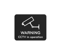 Warning CCTV in Operation Sign - Notice for Indoor or Outdoor Use, Waterproof, with Adhesive Back. Choice of colours. Clear, Easy to Read Text. Display Warning Notice. (Black and White)