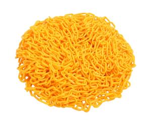 Warning Chain Yellow 100 m Ø 6 mm Plastic Safety Barrier Lightweight Durable