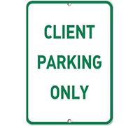Warning Client Parking Only Parking Sign 12X8 Inches Aluminum Metal tin signs