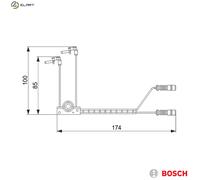 Brake pad wear sensor Disc Brake 1 987 474 584 BOSCH for MERCEDES-BENZ PUCH