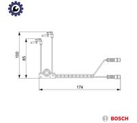 Brake pad wear sensor Disc Brake 1 987 474 584 BOSCH for MERCEDES-BENZ PUCH