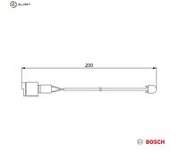 Bosch Brake Pad Wear Sensor - Warning Contact 1 987 474 910 for BMW 5 E34 M20/B20/M50/M21/D24