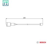 Bosch Brake Pad Wear Sensor - Warning Contact 1 987 474 910 for BMW 5 E34 M20/B20/M50/M21/D24