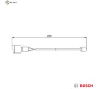 Bosch Brake Pad Wear Sensor - Warning Contact 1 987 474 910 for BMW 5 E34 M20/B20/M50/M21/D24