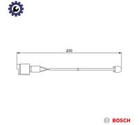 WARNING CONTACT BRAKE PAD WEAR 1 987 474 910 FOR BMW 5/E34/E28 6/E24 M43B18 1.8L
