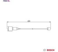 Bosch Brake Pad Wear Sensor - Warning Contact 1 987 474 910 for BMW 5 E34 M20/B20/M50/M21/D24