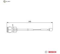 WARNING CONTACT BRAKE PAD WEAR FOR AUDI V8/Sedan 100/C4 500 A6/S6 PT 3.6L 8cyl