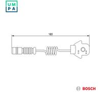 WARNING CONTACT BRAKE PAD WEAR FOR MERCEDES BENZ M CLASS W163 OM 612 963 BOSCH