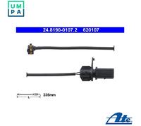 WARNING CONTACT BRAKE PAD WEAR 24.8190-0107.2 FOR VW BDN/BDP 4.0L 8cyl PASSAT