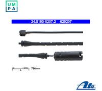 WARNING CONTACT BRAKE PAD WEAR 24.8190-0207.2 FOR BMW 3/Z/Roadster/E6/Compact