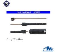 WARNING CONTACT BRAKE PAD WEAR 24.8190-0208.2 FOR BMW 7/E38/Sedan M62B35 3.5L