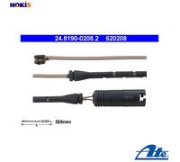 WARNING CONTACT BRAKE PAD WEAR 24.8190-0208.2 FOR BMW 7/E38/Sedan M62B35 3.5L