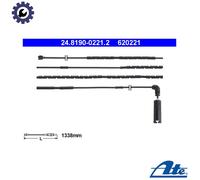 WARNING CONTACT BRAKE PAD WEAR 24.8190-0221.2 FOR BMW 3/Compact/E46/Sedan 1.8L