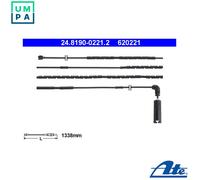 WARNING CONTACT BRAKE PAD WEAR 24.8190-0221.2 FOR BMW 3/Compact/E46/Sedan 1.8L