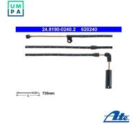 Fits ATE 24.8190-0240.2 Warning Contact, brake pad wear UK Stock