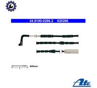 ATE Brake Pad Wear Sensor 24.8190-0266.2 - Warning Contact - DE stock
