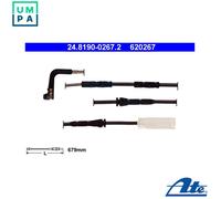 ATE Brake Pad Wear Sensor 24.8190-0267.2 - Warning Contact for BMW 3 E90 Front