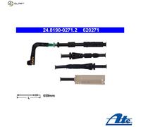 WARNING CONTACT BRAKE PAD WEAR 24.8190-0271.2 FOR BMW 3/E90/E92/Convertible