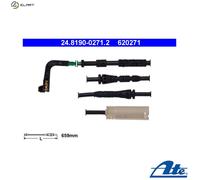 Brake pad wear sensor Disc Brake 24.8190-0271.2 ATE for BMW 1 Coupe 3 Coupe 3