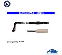 ATE Brake Pad Wear Sensor 24.8190-0275.2, OE Replacement, Fits BMW 5