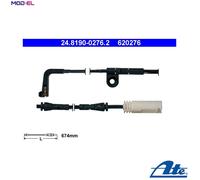 ATE Brake Pad Wear Sensor 24.8190-0276.2 - Warning Contact for BMW 6 (E63) 5.0 2005