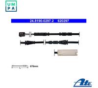 Warning Contact, brake pad wear for BMW ATE 24.8190-0297.2