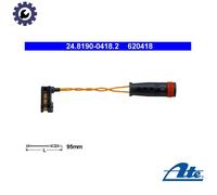 WARNING CONTACT BRAKE PAD WEAR 24.8190-0418.2 FOR VW CRAFTER/30-50/Van/30-35