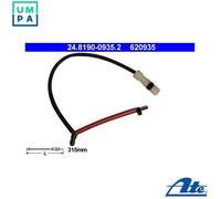 ATE 24.8190-0935.2 Warning Contact, brake pad wear for PORSCHE