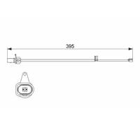 Bosch Wear Sensor Front Brake Pad AP609 - 1987474509