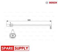 WARNING CONTACT, BRAKE PAD WEAR FOR AUDI A4 BOSCH 1 987 474 505