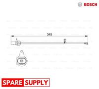 WARNING CONTACT, BRAKE PAD WEAR FOR AUDI A6 A7 Q5 BOSCH 1 987 474 507