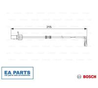 Warning Contact, brake pad wear for AUDI PORSCHE BOSCH 1 987 474 489