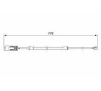 WARNING CONTACT BRAKE PAD WEAR FOR BMW 3/E6/Sedan/Convertible/Compact/Z Z3/E36